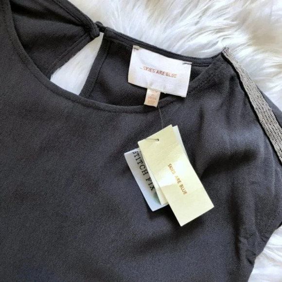 Stitch Fix Skies Are Blue Embellished Blouse NWT - Picture 4 of 4